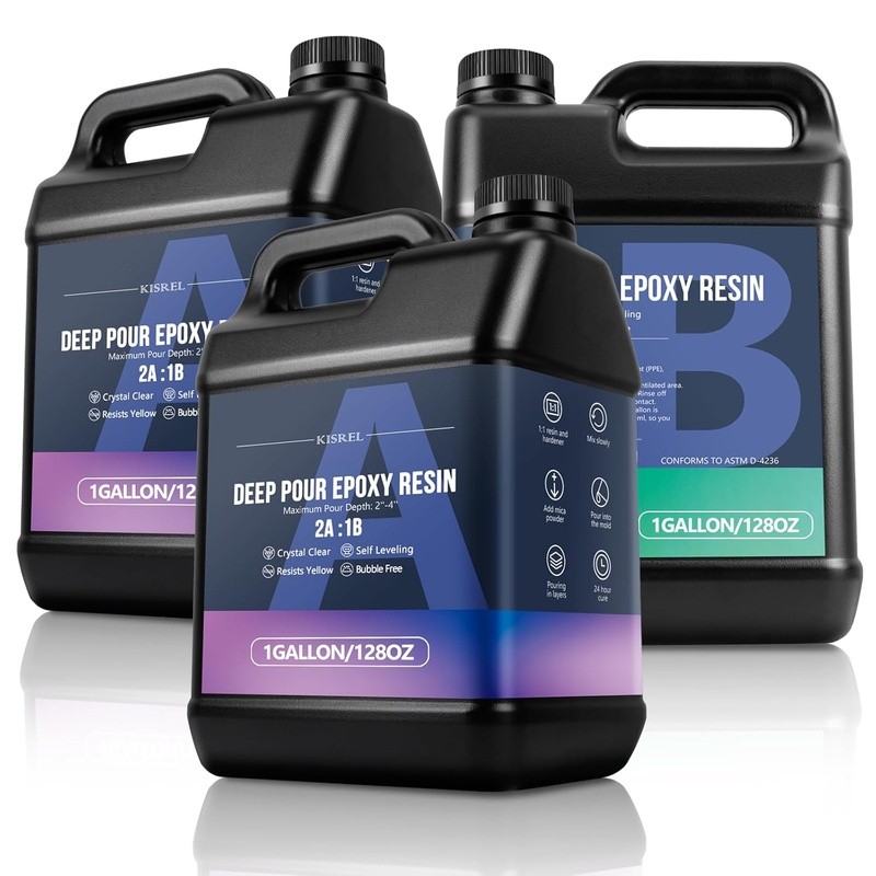Deep Pour Epoxy Resin 3 Gallon Resin Epoxy Kit (2:1) for 2-4 Inch Pour Depths