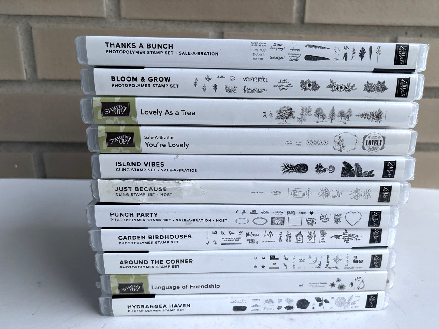 Lot 11 Stampin’ Up! Stamps Mixed Themes Rubber & Photopolymer Mostly Unused