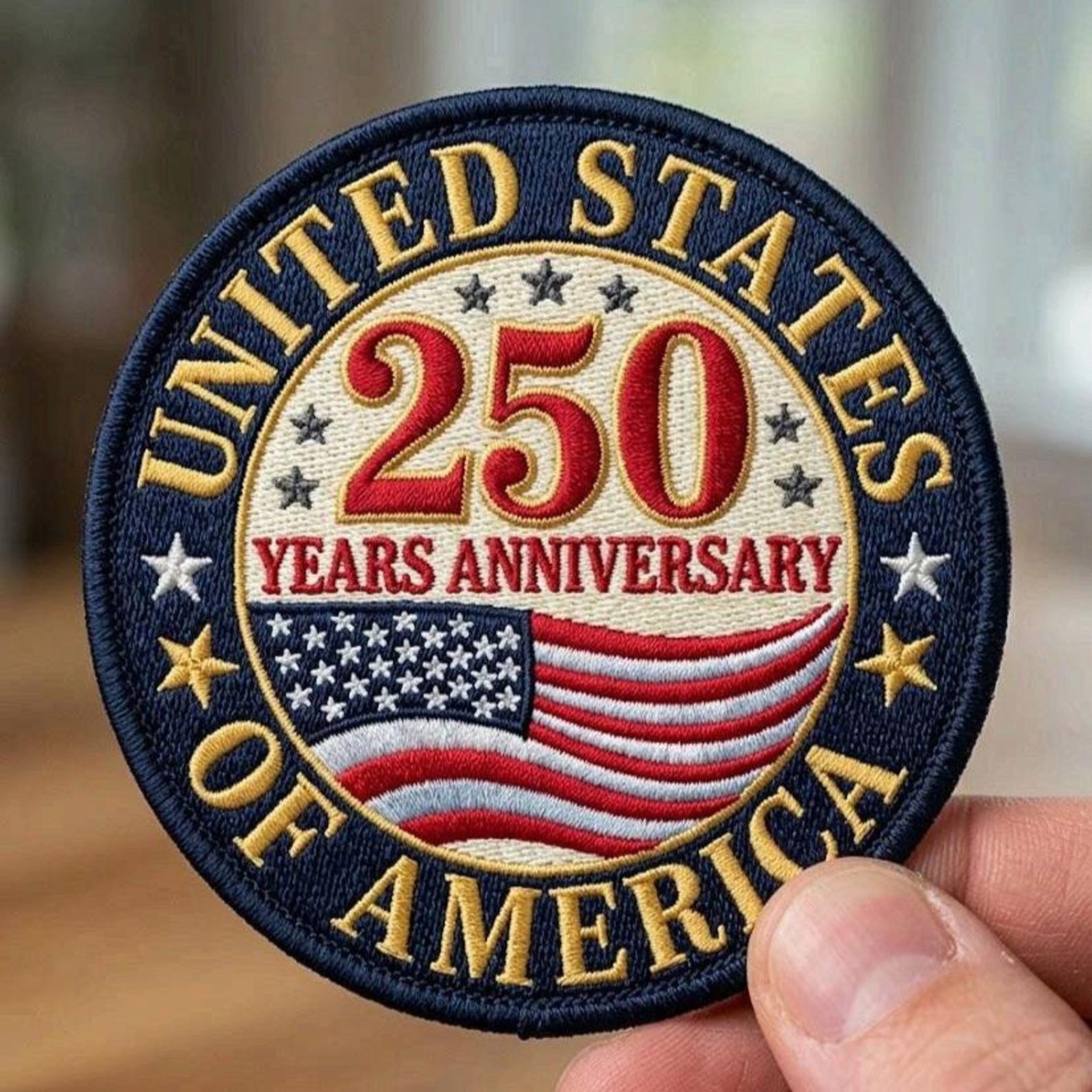 Embroidered America 250 Semiquincentennial Patch USA 250th Anniversary Patches