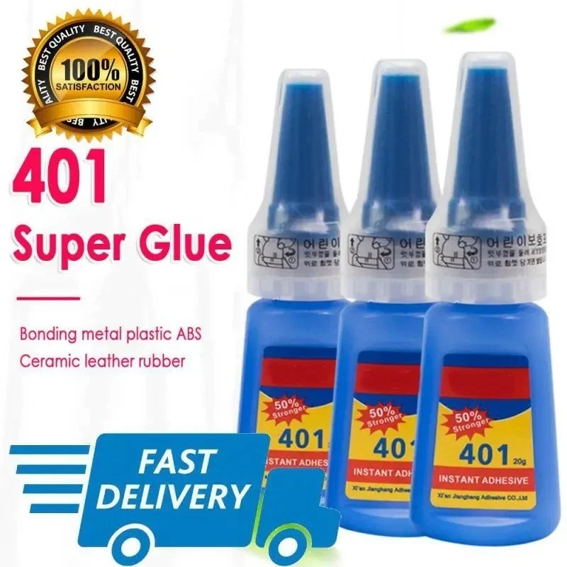 401 Glue Instant Fast Adhesive 20ML Bottle Stronger Super Glue Multi Purpose Fix