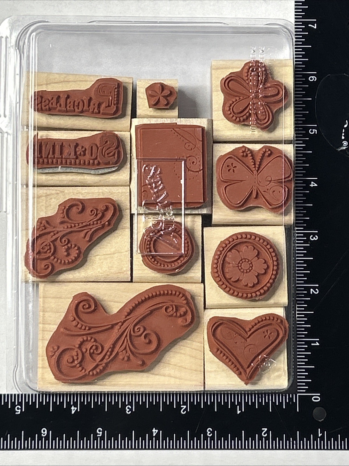 Stampin Up! Priceless Rubber Stamps Heart Butterfly Mixed Themes Flowers