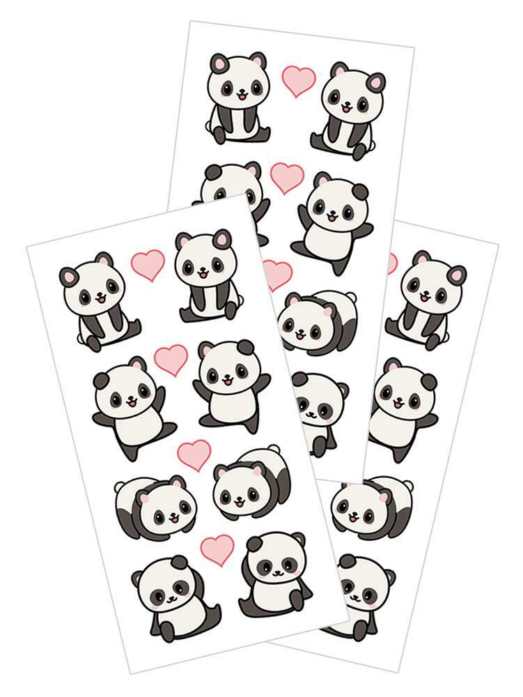 Panda Love Stickers Envelope Seals Planner Supply Papercraft DIY Crafts
