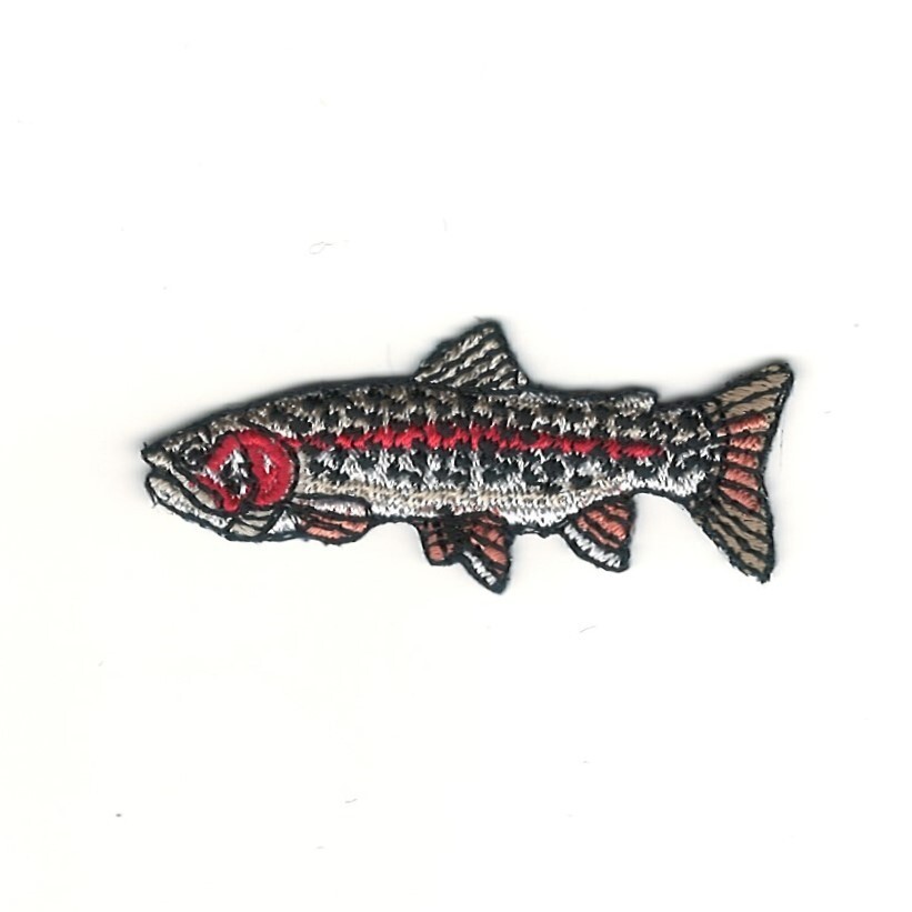 Various Trout Patch Embroidered Cut out Iron on Sew on Lot 4