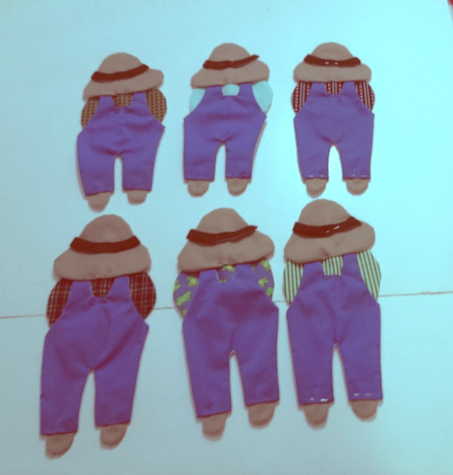 Sunbonnet Sam Appliques for Quilts, set of 12, Press and Sew – Style 06 Item601