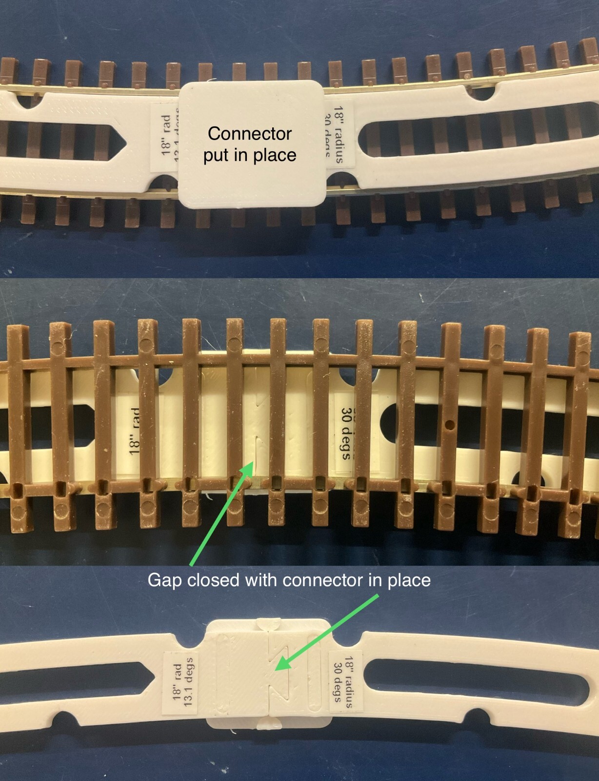 NEW! HO Track Placement Snap Template Sections for Laying HO Scale Track