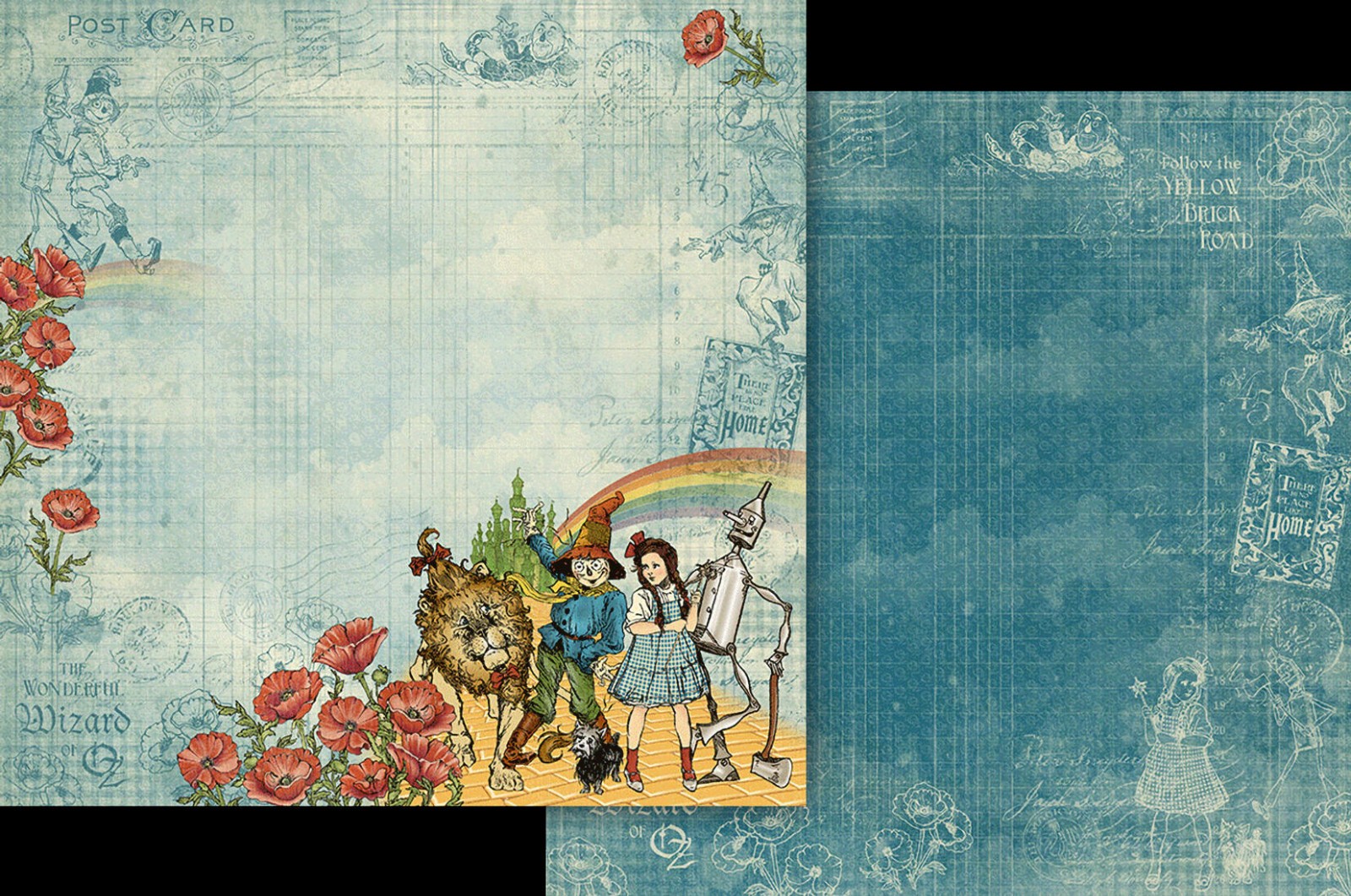 Graphic45 WONDER OF OZ 12×12 PAPER PACK scrapbooking (24) sheets