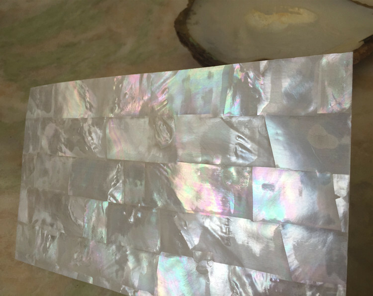 1x real mother of pearl MOP sheet Slice AAA Inlay 240X140x0.2mm Luthier Veneer