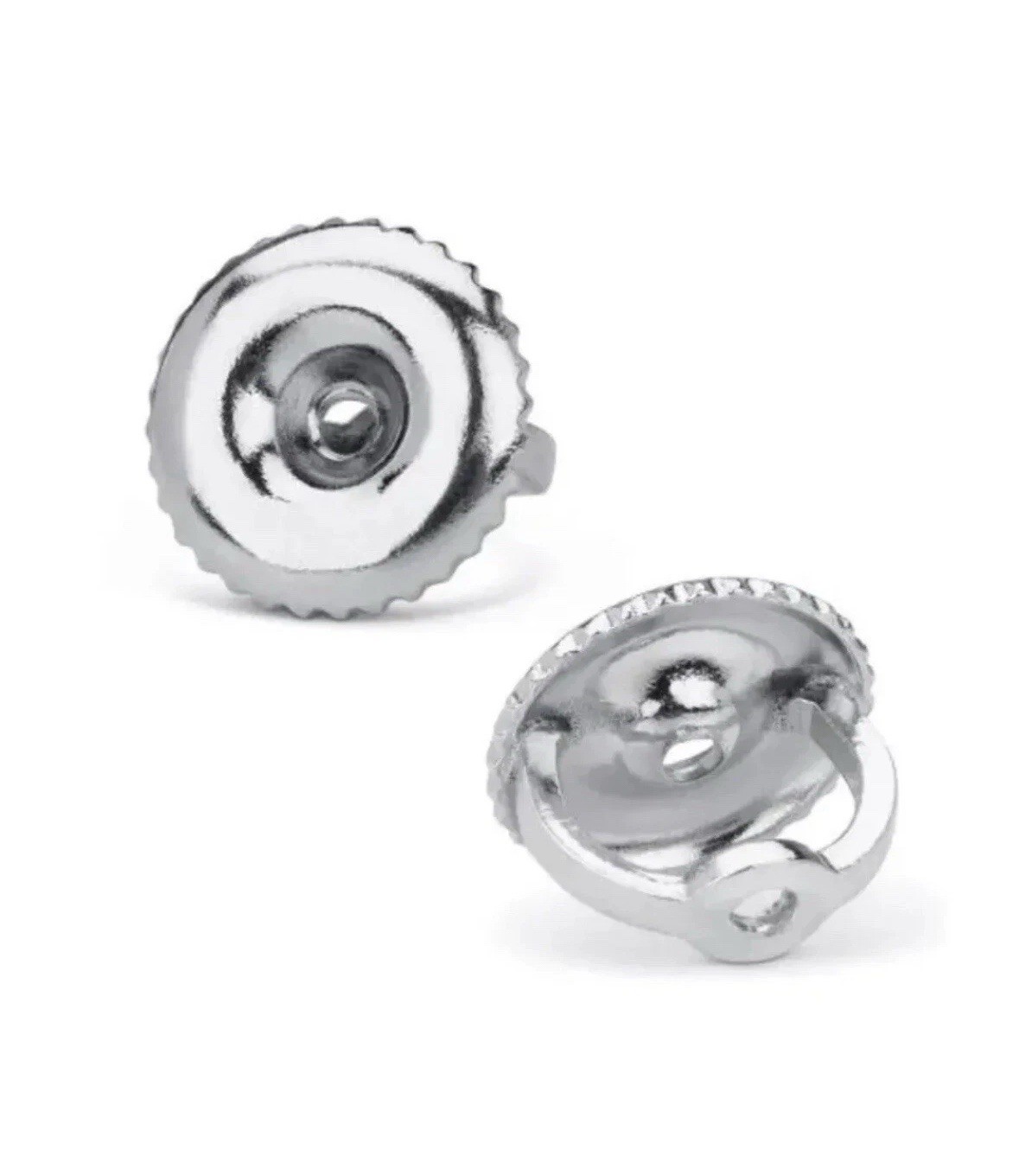 14k White Gold Replacement 1-Pair Screw Back for Stud Earrings Top Quality Item