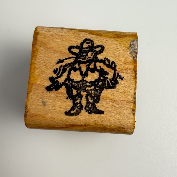 Western Cowboy Gunslinger~Tiny Rubber Stamp~ 1″X 1″~Visions of Ink