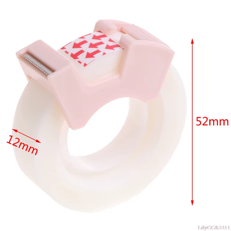 1Pc New Transparent Small Tape 12Mm Adhesive with Cutting Tool Writable Invisibl