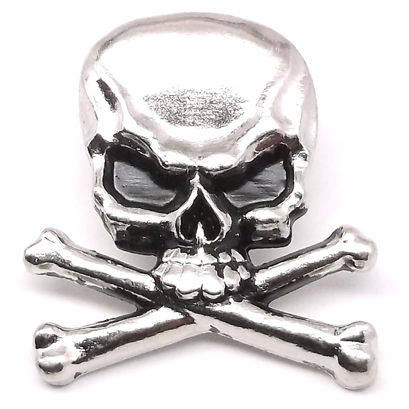 Skull Crossbones Concho Snap Set Nickel 1-1/4″ 1265-67 Stecksstore