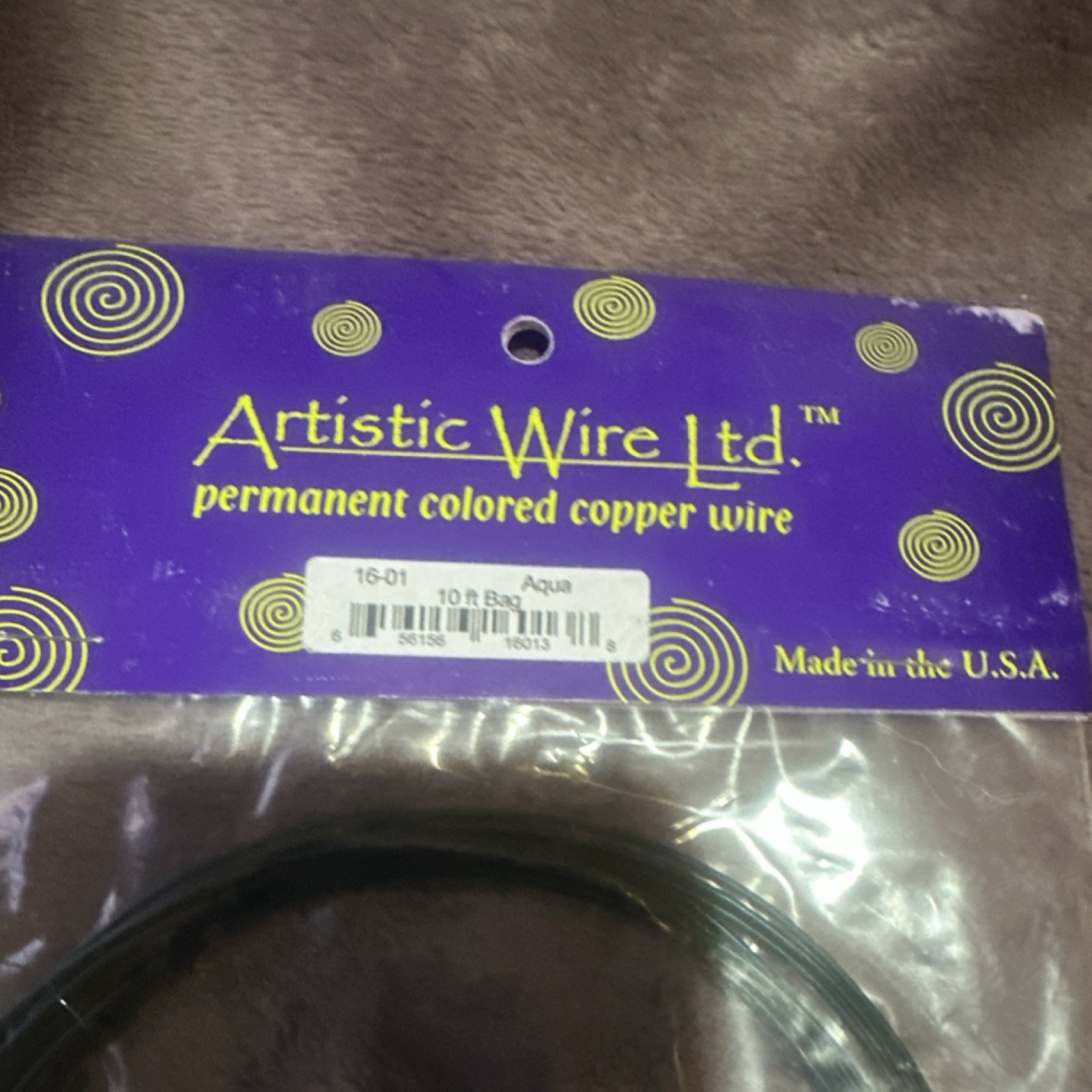 Artistic Wire Ltd. 16-01 Beading Wire Tiger Tail Copper Aqua