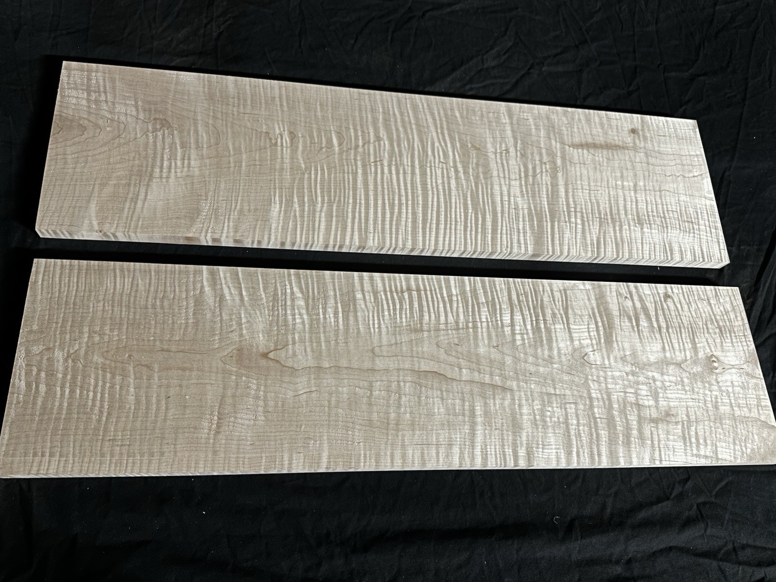 Curly Maple .80”x8.5”x32″ Tiger S4S Lumber Wood Matching SET 702