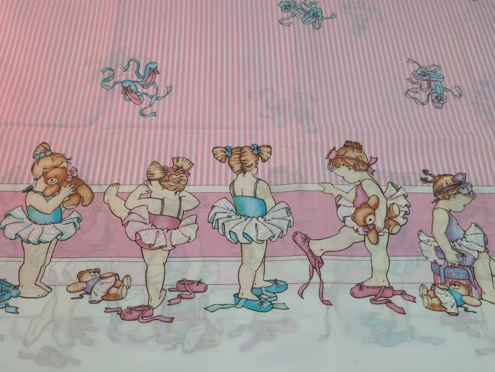 Fabric Ballerina Babies Border 2 Yd x 46” By Daisy Kingdom 4339