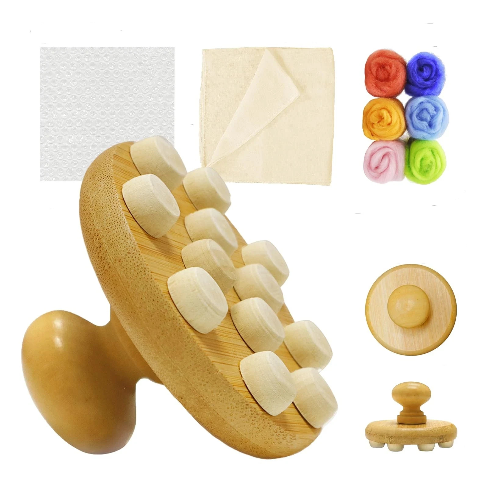 Wet Felting Tool/Wooden Wet Felting Tool/Fulling Block, Contains 60 g Needle …
