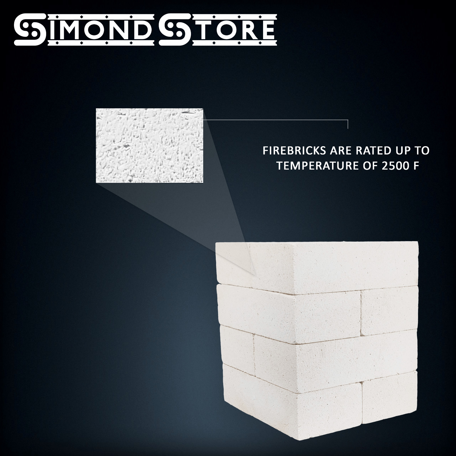 9×4.5×2.5″ Insulating Firebrick IFB 2500F Pack of 8 Fire Brick