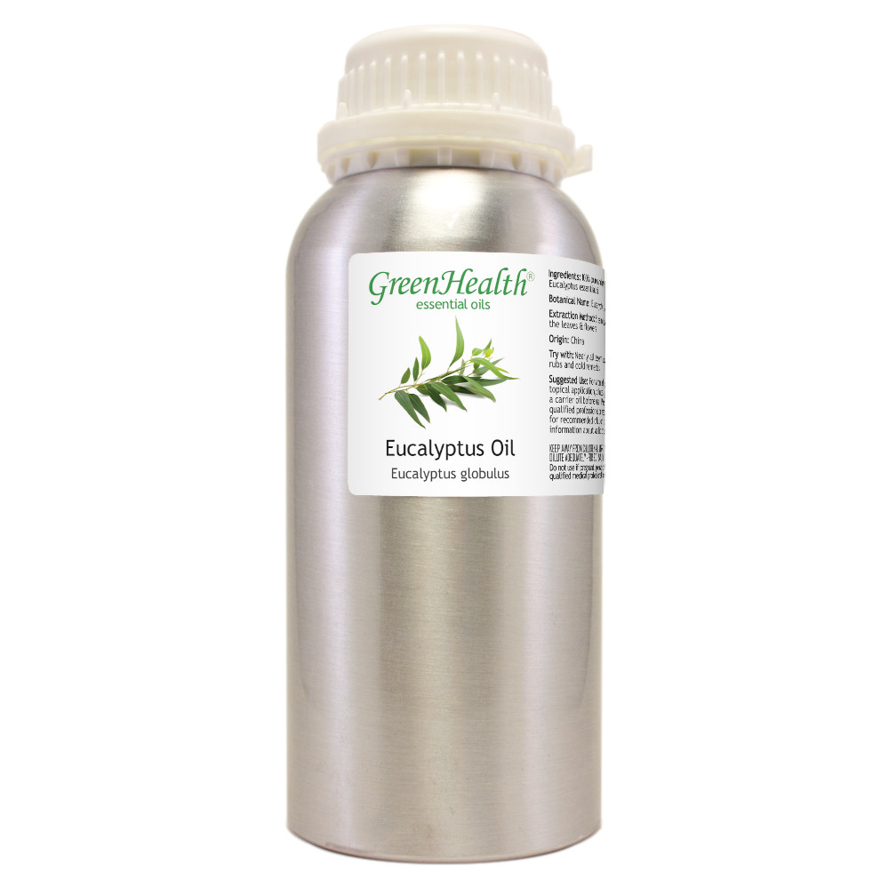 16 fl oz Eucalyptus Globulus Essential Oil Pure & Natural in Aluminum Bottle