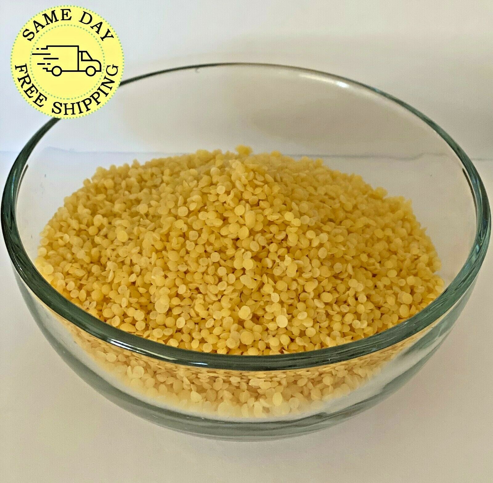 YELLOW BEESWAX by HERMES PASTILLES BEADS 100 % PURE 2 OZ