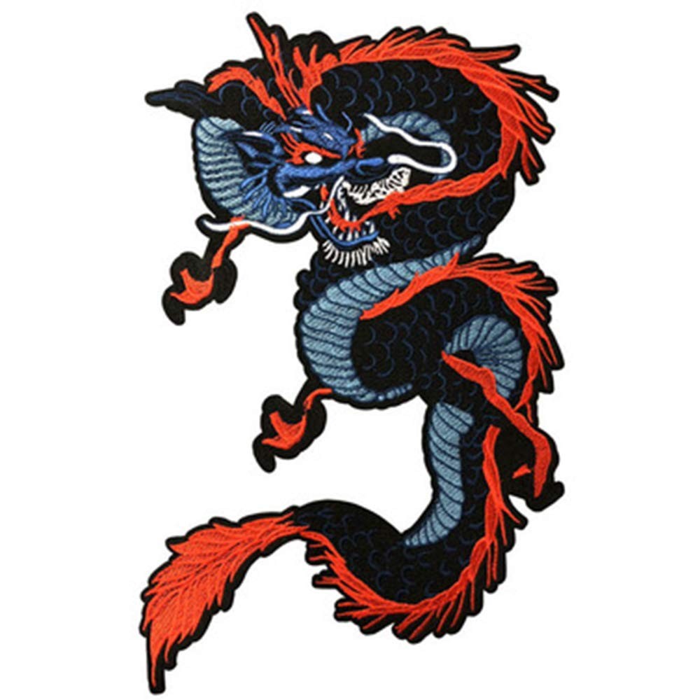 Large Dragon Embroidered Applique Iron on Sew on Patch 13.4”Suitable for DIY Je