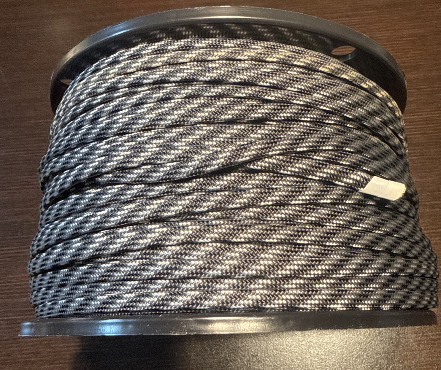 350′ spool 1/4″ Wide Flat braided Black & White polyester draw sting cord USA