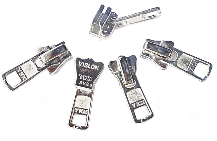 YKK Zipper Repair Kit #5 VISLON Auto-Lock Slider Aluminum Suitable Plastic Teeth