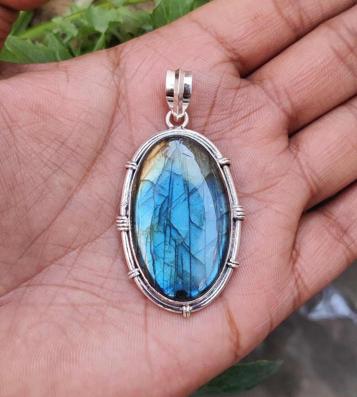 Labradorite 925 Sterling Silver Gemstone Handmade Women Pendants Necklace P#228