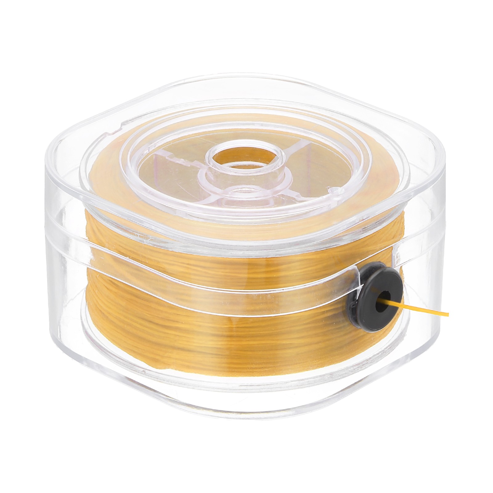 1 Pcs Flat Stretchy Bracelet String 0.8mm 109 Yards Crystal Elastic Gold Tone