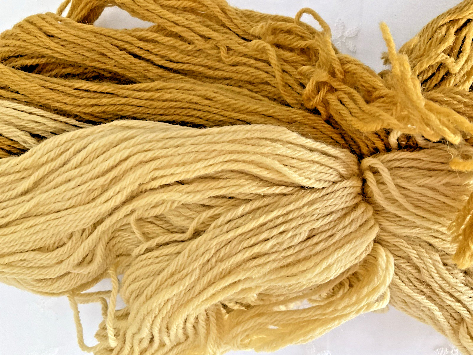 Needlepoint Crewel Tapestry Yarn 100% Virgin Wool 5 Ounces Gold and Yellow New