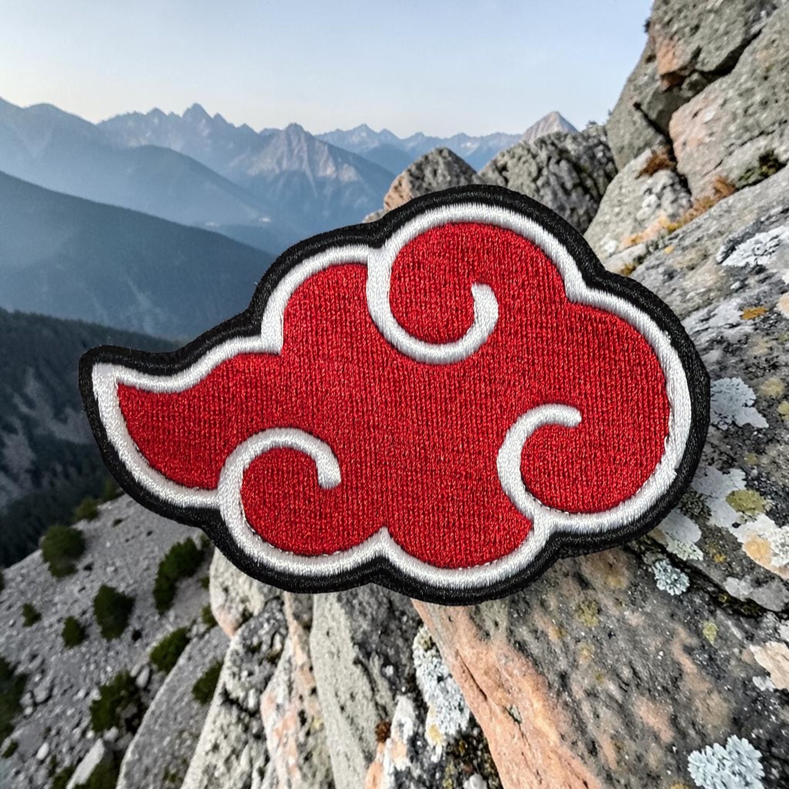 Naruto Akatsuki Red Cloud Symbol Embroidery Patch 2.61″ X 3.82″W