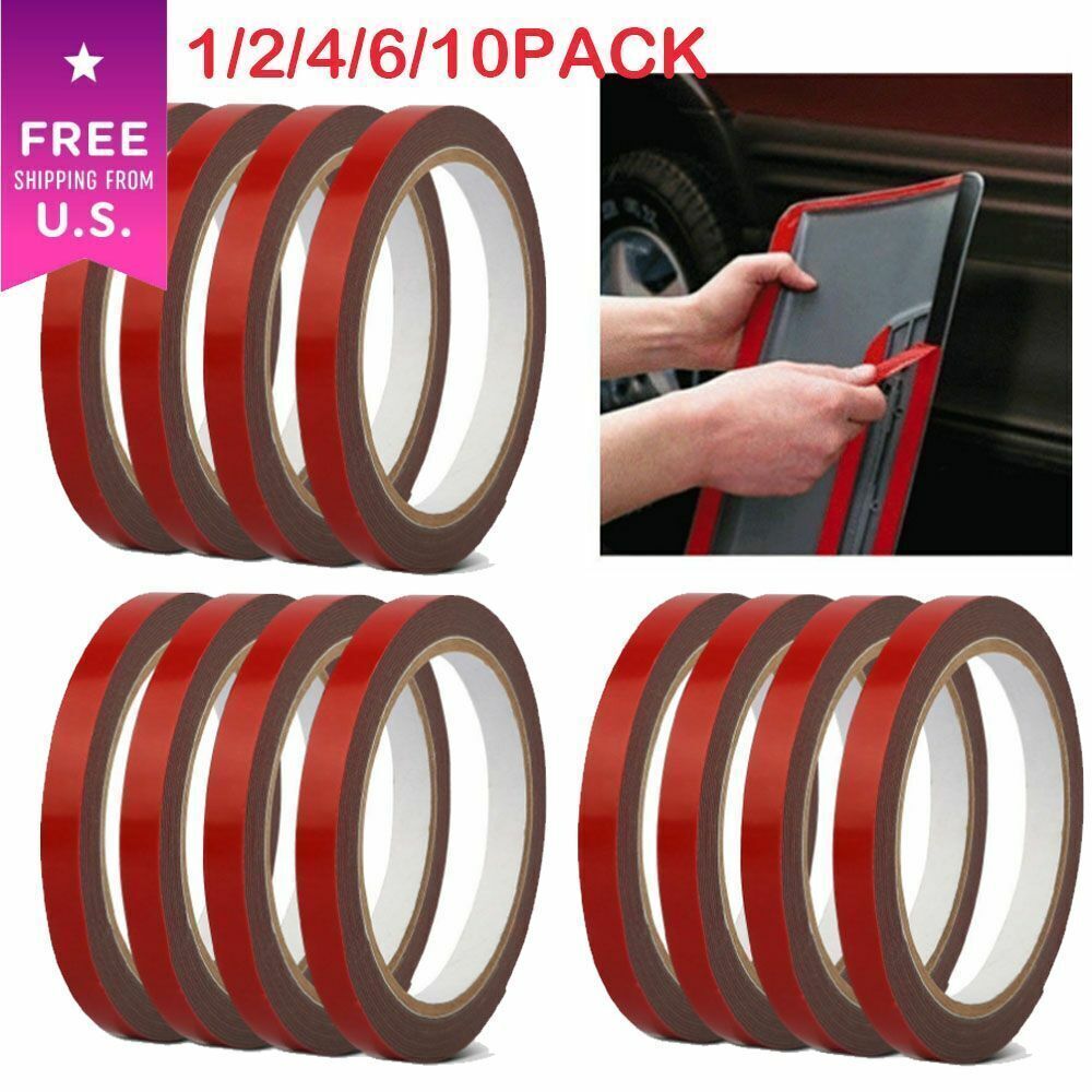 Lot Auto Truck Car Acrylic Foam Double Sided Attachment Tape Adhesive 3m x 10mm