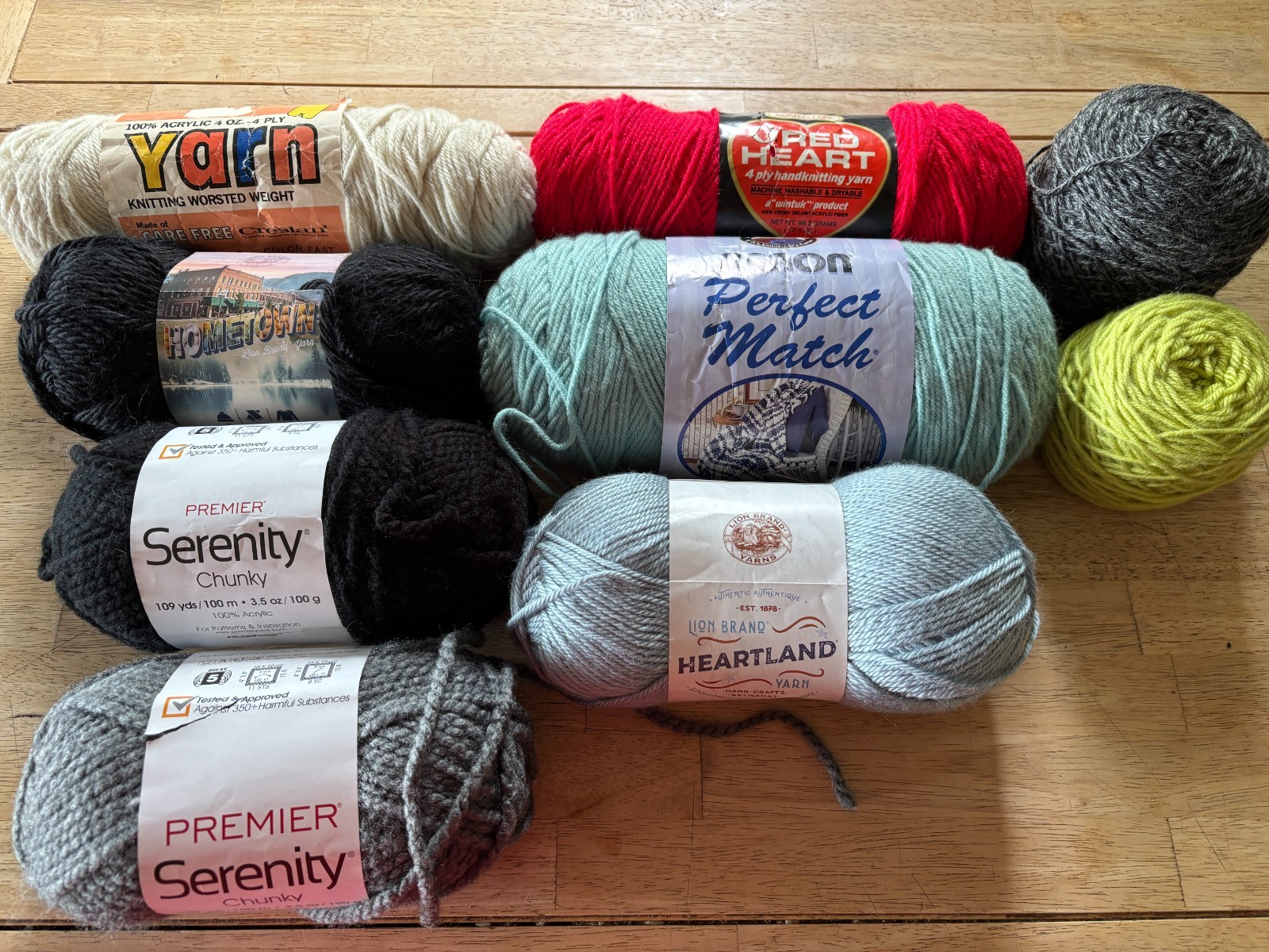 Yarn Lot – 9 Count – Various Colors, Brands, Types, & Lengths