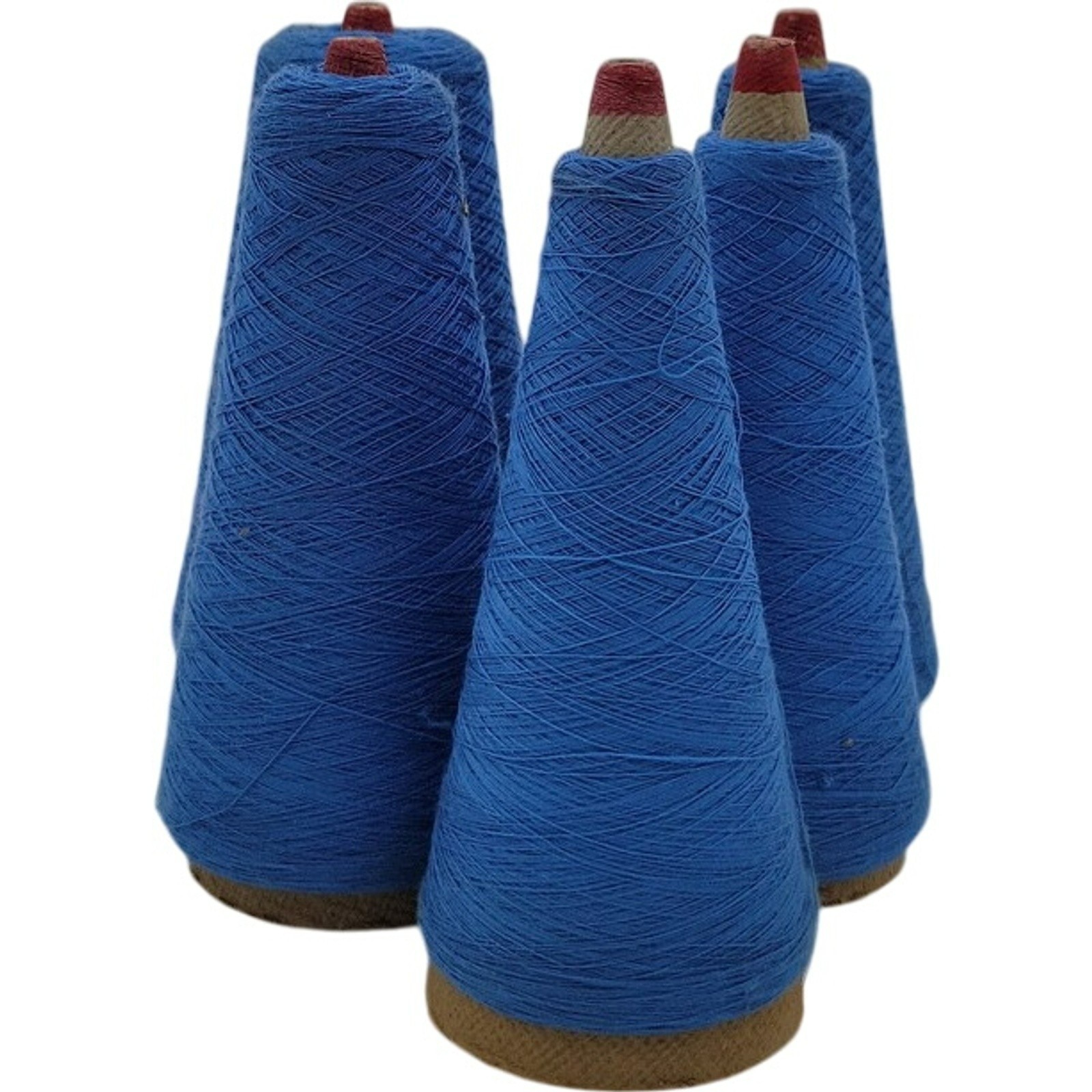 Phoenix Dye Works Royal Blue 1/27 Yarn Cone Lot of 5 Vintage