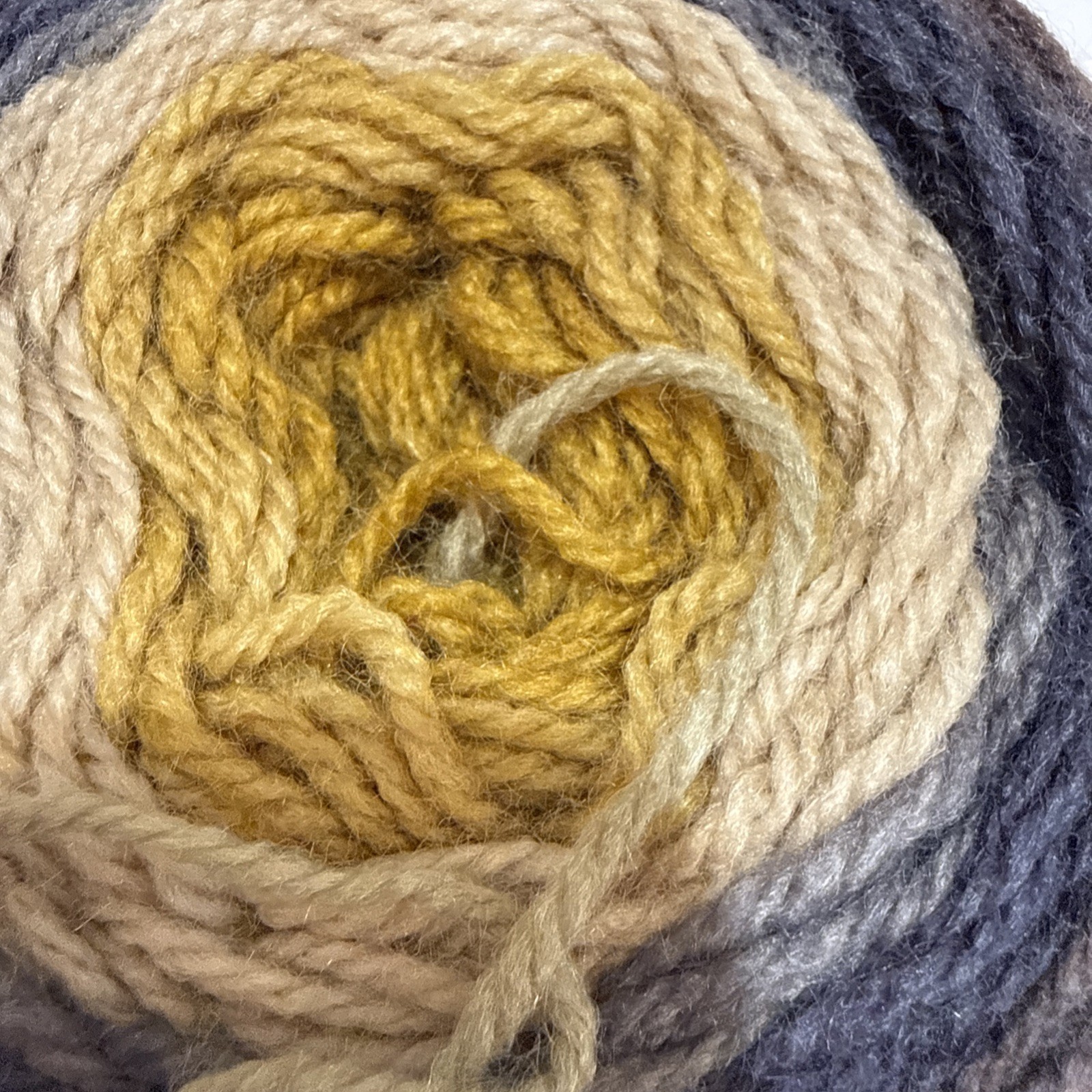 NEW Lion Brand 214 Mandala Yarn Centaur Self-Striping 5.3oz Brown/Tan