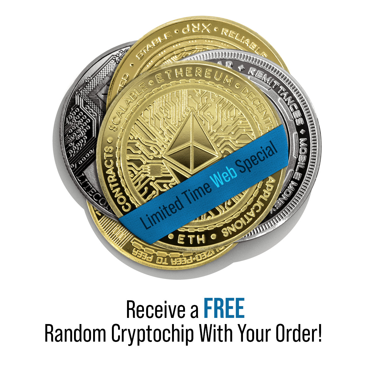 Cryptochips | Litecoin (LTC) Physical Crypto Coin | Collectable Cryptocurrency