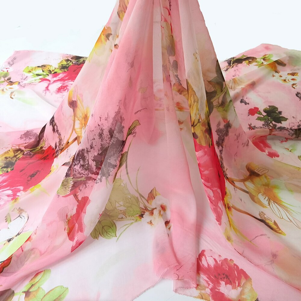 1 Yard X 1.48 meter 30D Vintage Chiffon Fabric Soft Dress Skirt Hanfu Material