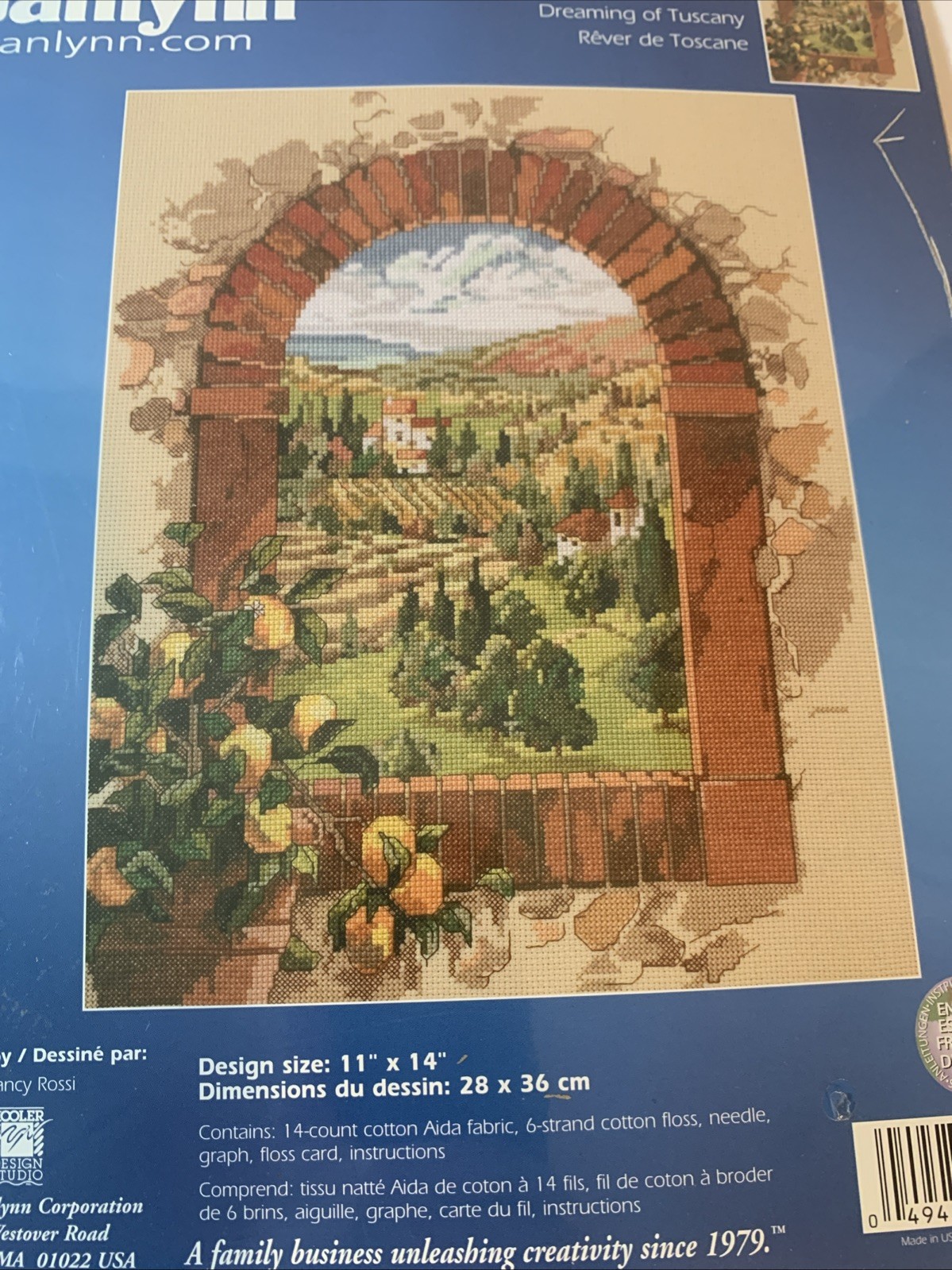 Rare Janlynn cross stitch kit new sealed #023-0244 Dreaming of Tuscany