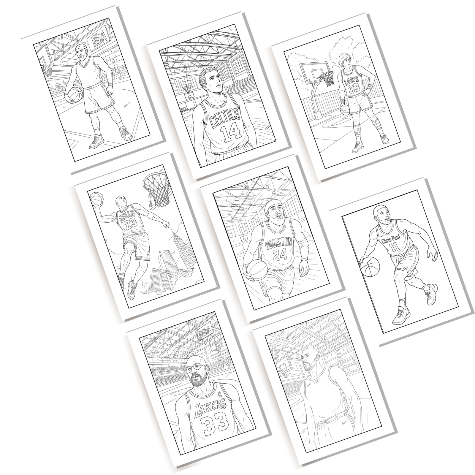 Street Ball Coloring Book 50 Basketball Coloring Pages for Kids Teens Adults