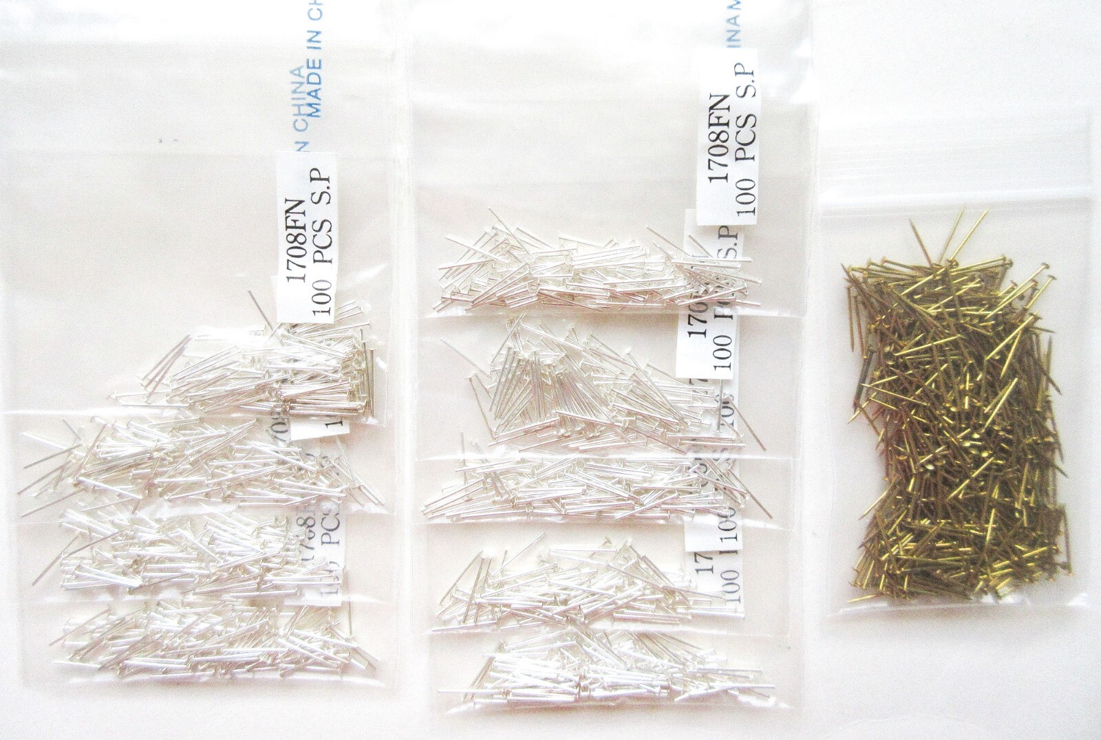 Head Pin Silver Plated Lot 22 Gauge 1/2″ & Gold Tone Sequin Pins Thousand+
