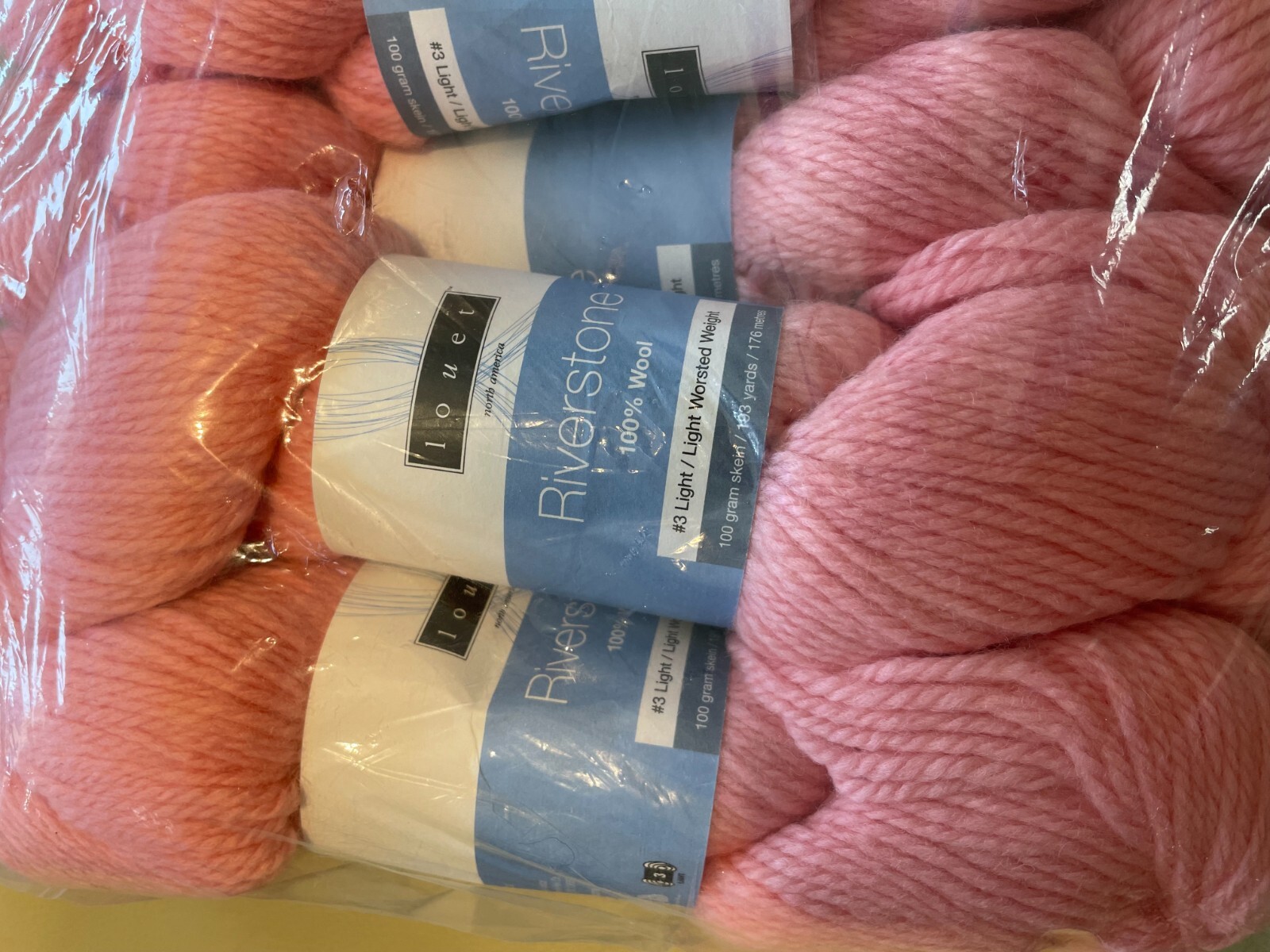 Louet Riverstone 100% Wook lot of 5 skeins