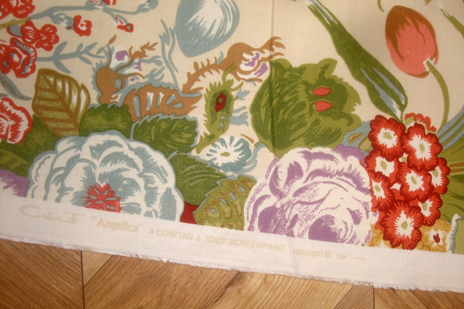 1 of 30 yds COWTAN & TOUT Fabric Angelica Floral Linen Cotton Upholstery BTY