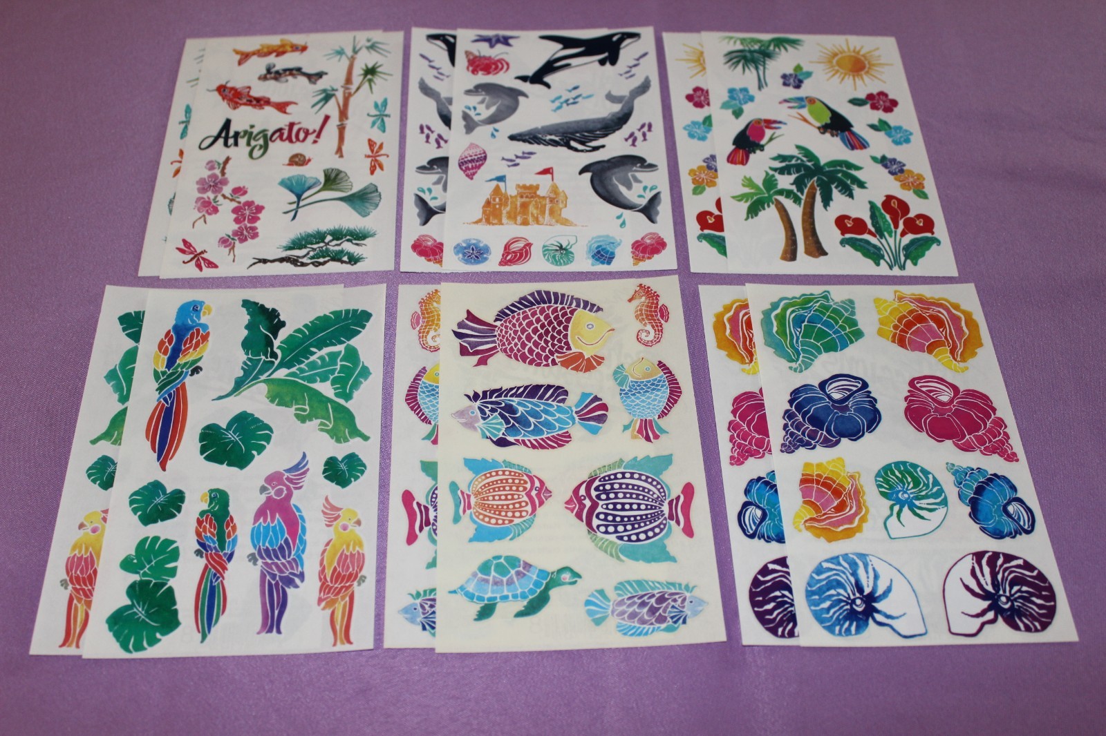Mrs. Grossman’s LOT of 12 Mixed Sheets of Vintage 1997 Posh Animals Stickers!