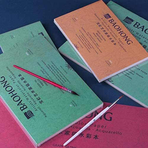 BAOHONG Artists’ Grade Watercolor Painting Paper,100%Cotton Cold Press,20 Sheet
