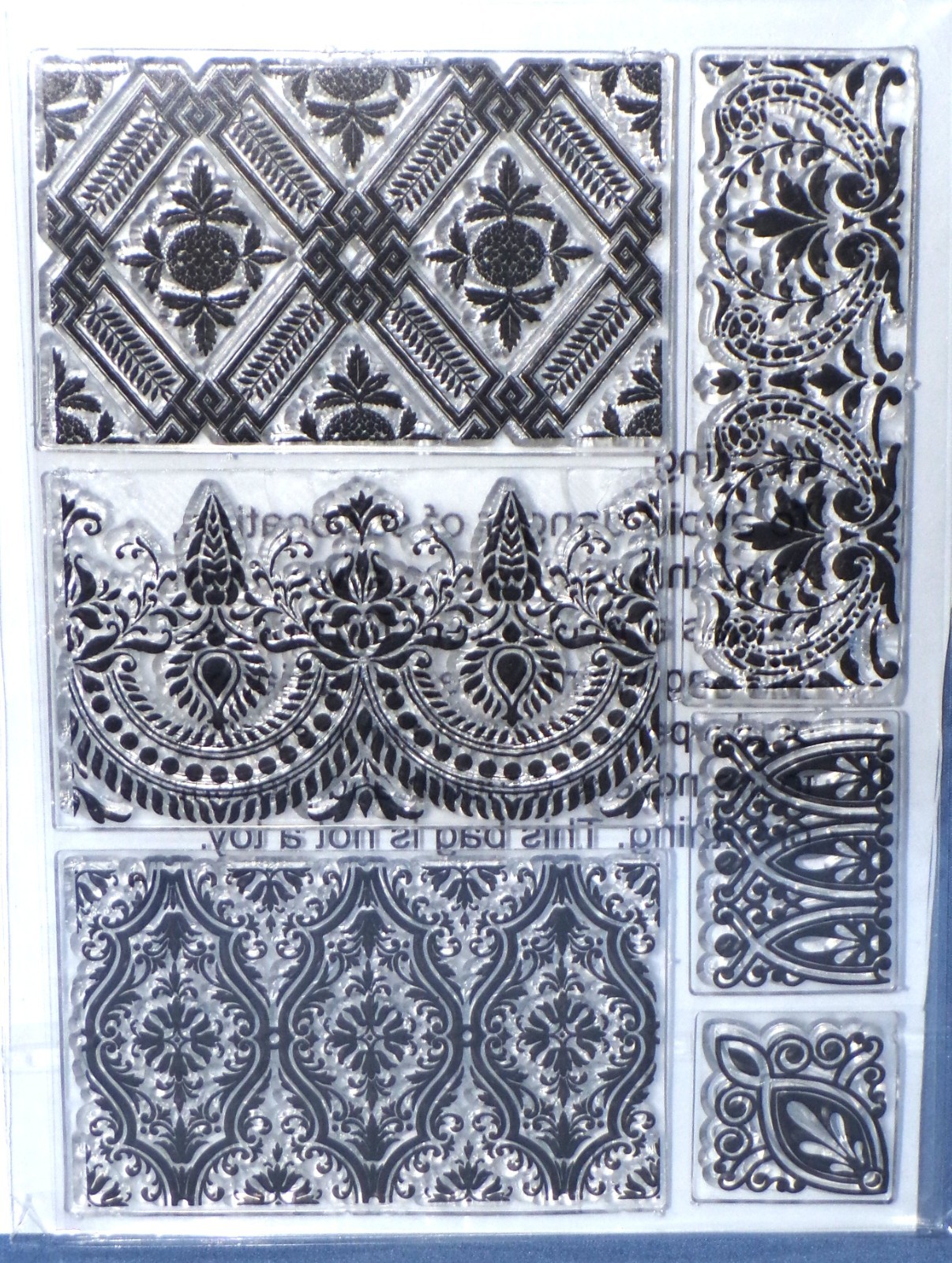 Anna Griffin Stamp Set Bold Fancy Design Patterns All New HTF Free Shipping
