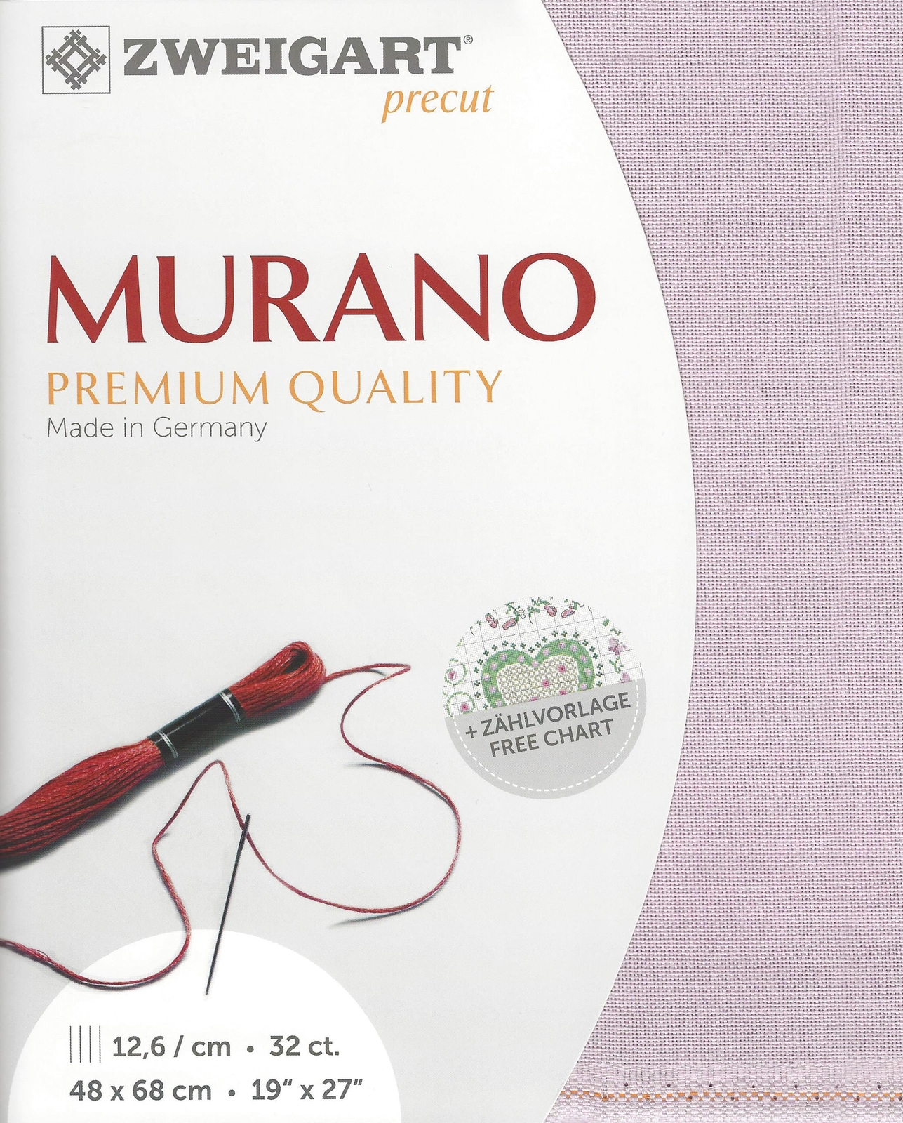 Zweigart Precut Murano 32 count Lilac 3984/558