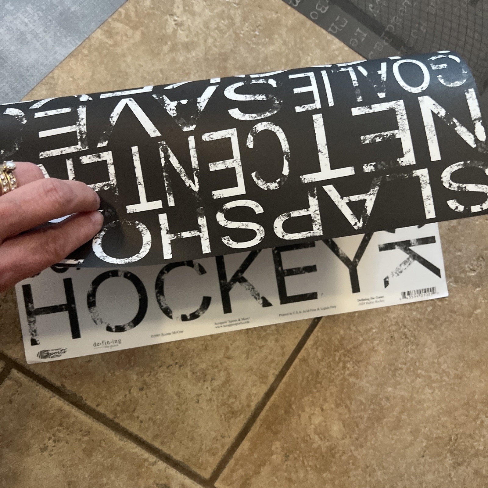 12×12 Single Sided Paper Lot (15) Hockey…..Ice Rink