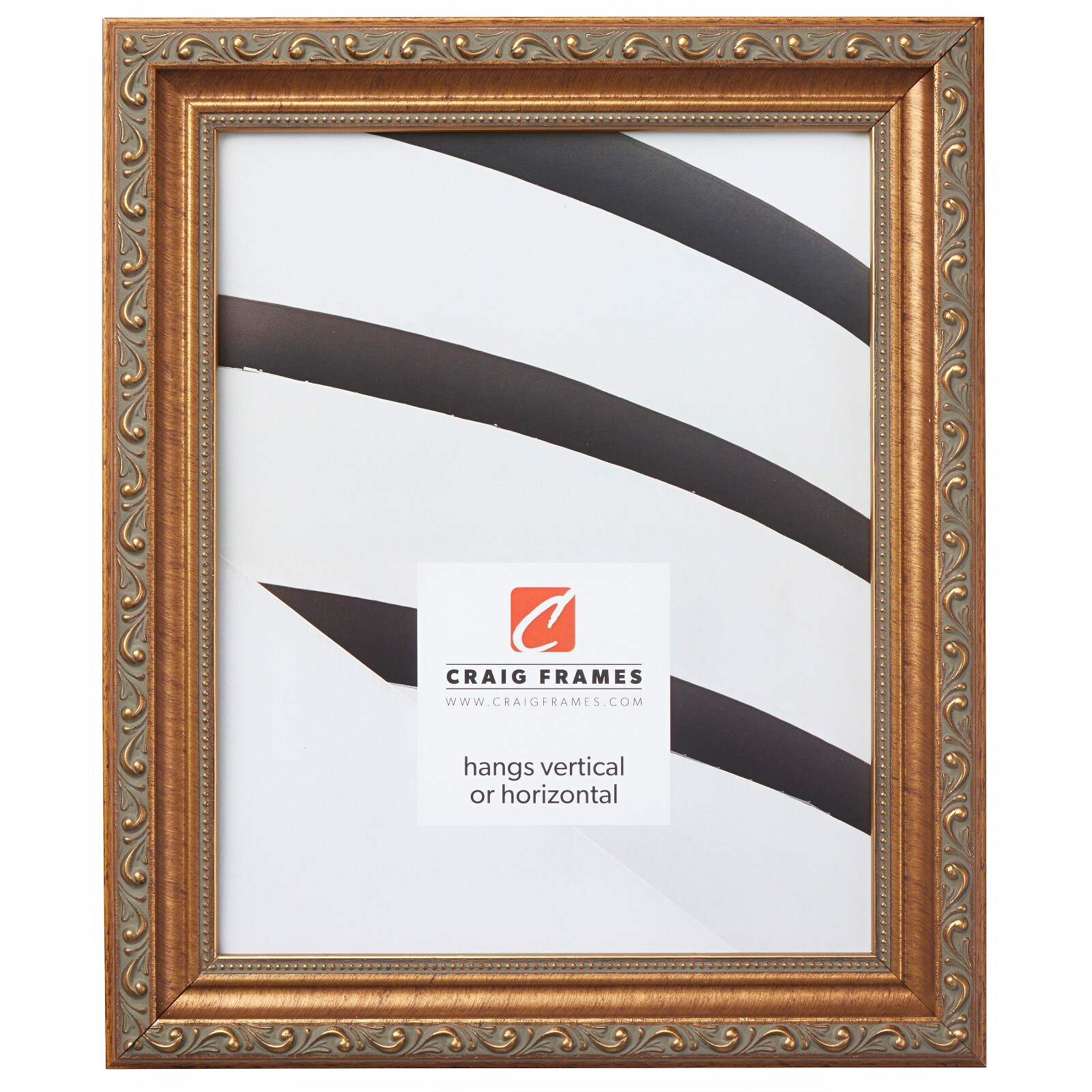 Craig Frames Ancien Ornate, Antique Gold Picture Frame, Square Sizes
