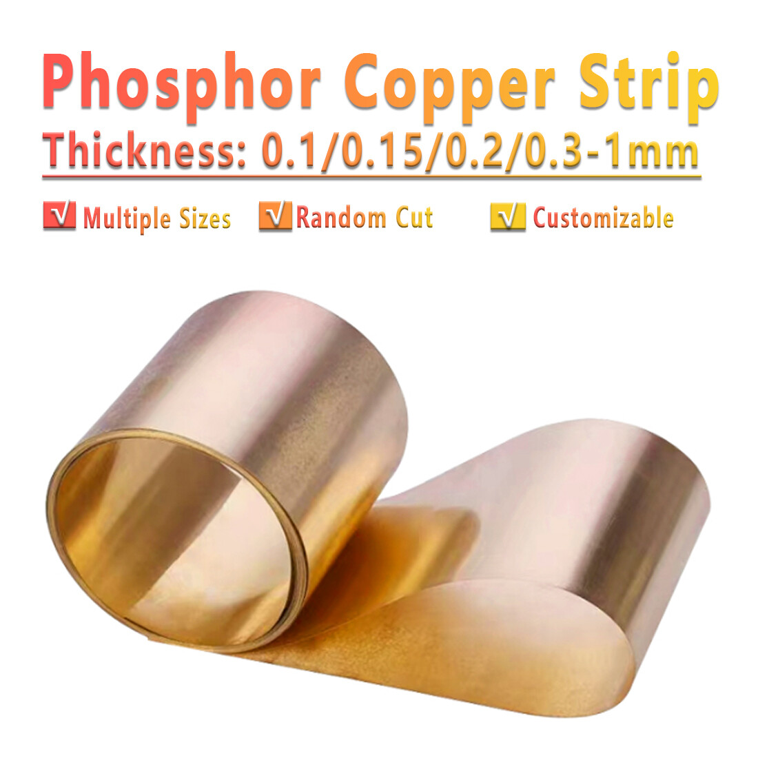 Phosphor Bronze Sheet Plate Thickness 0.1mm-1mm Metal Sheet Foil Plate Strip