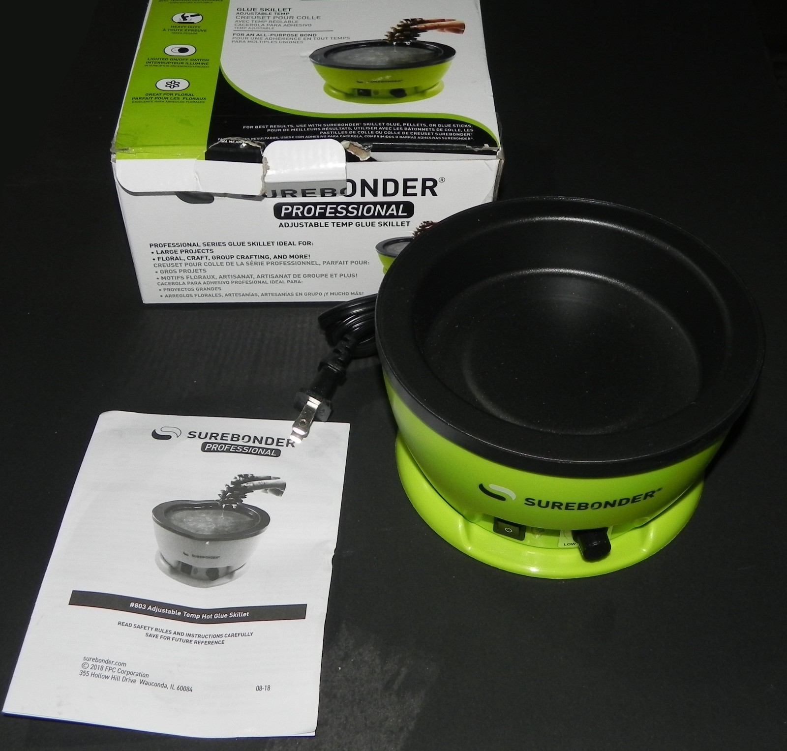 Surebonder Variable Temperature Glue Skillet-5.25″ Diameter – S803