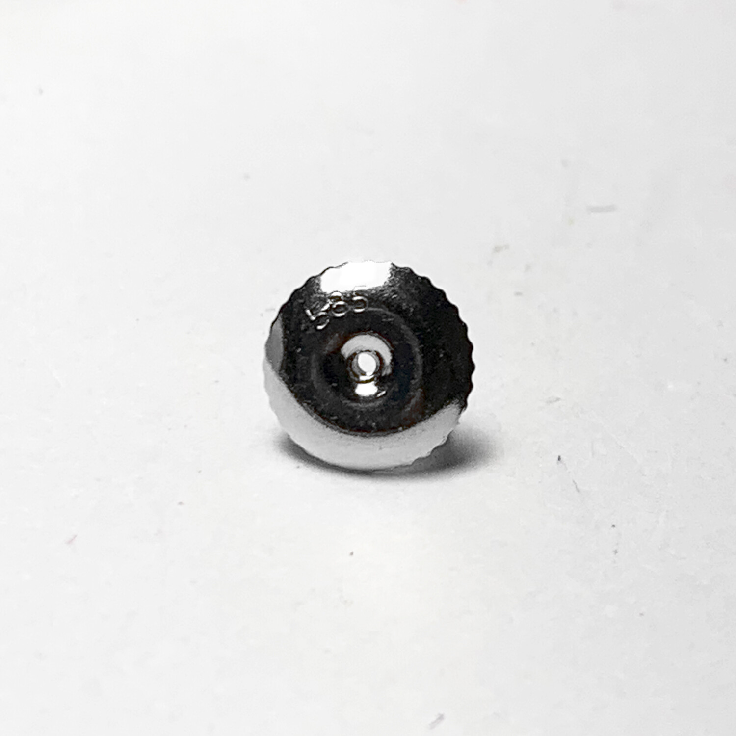 Solid 14k White Gold Earring back for Screw Back Posts (approx 0.86mm thickness)