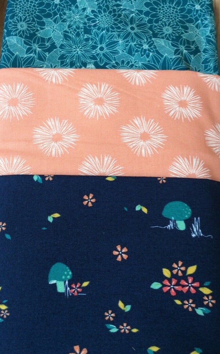 3 YARDS BUNDLE – MIDNIGHT MUSHROOM